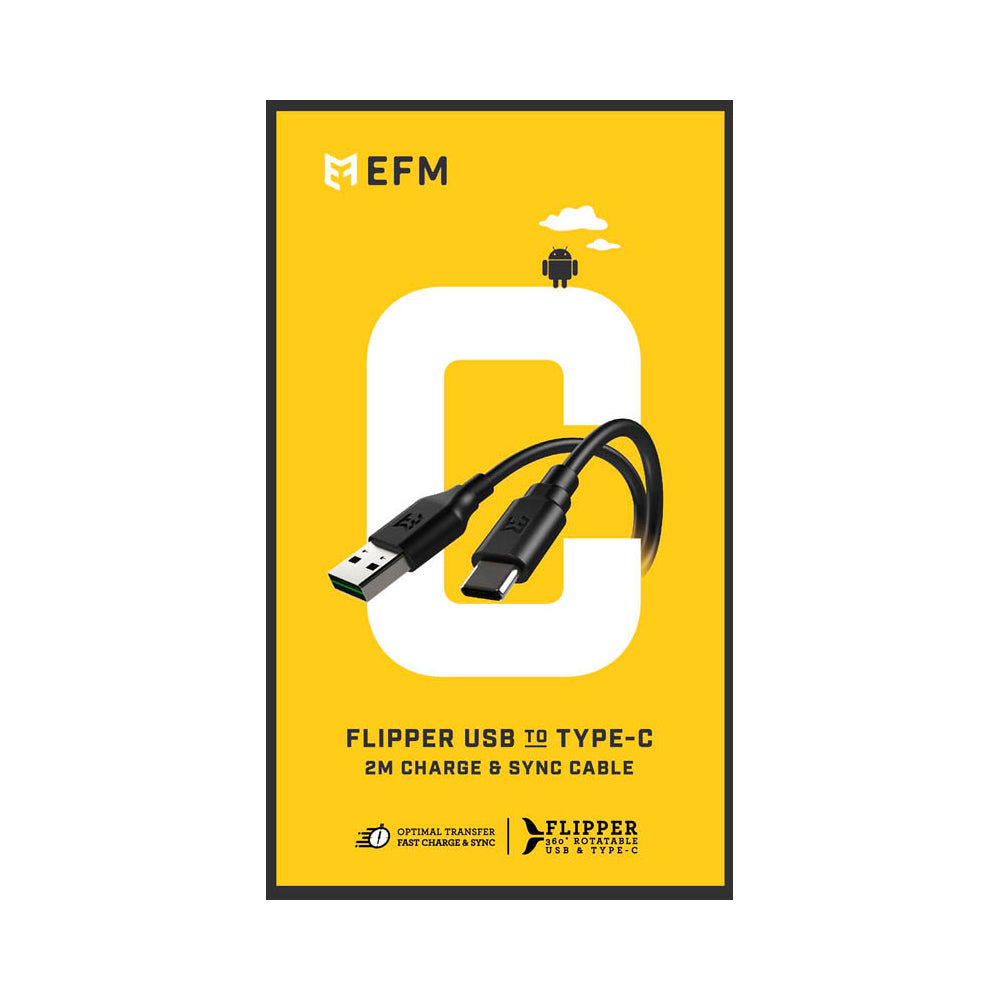 EFM Flipper Type C Cable 2M Black