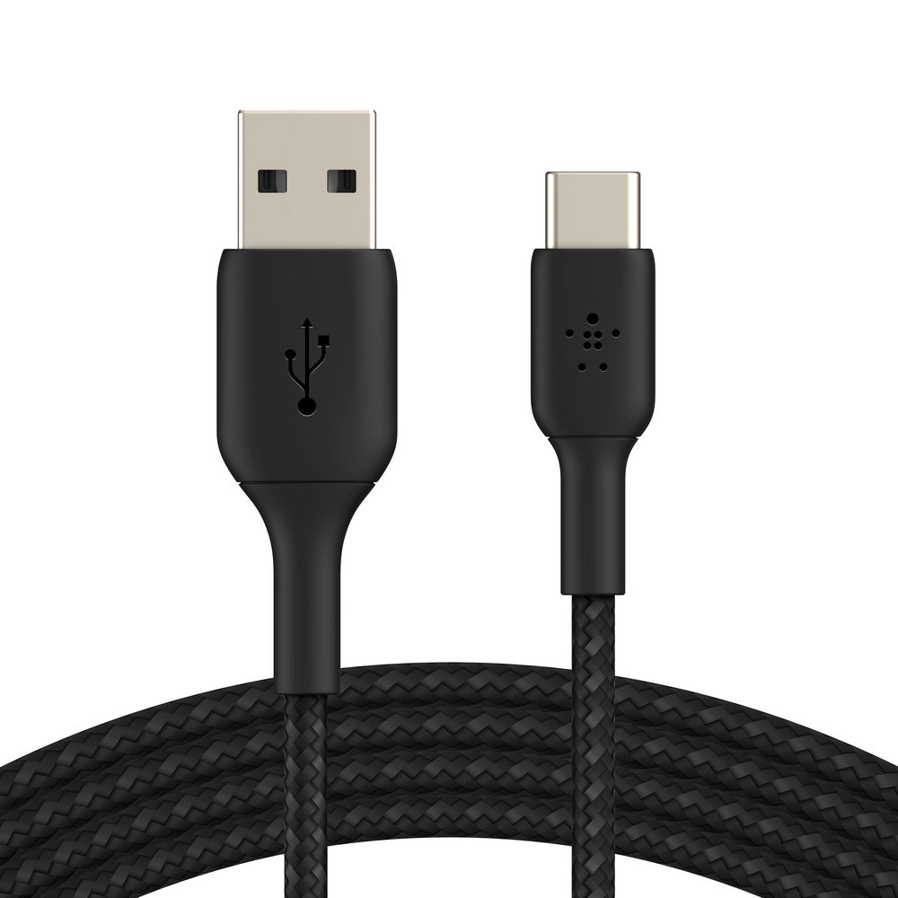 Belkin BoostCharge USB-A to USB-C Braided Cable  1m Black Universally compatible - Black