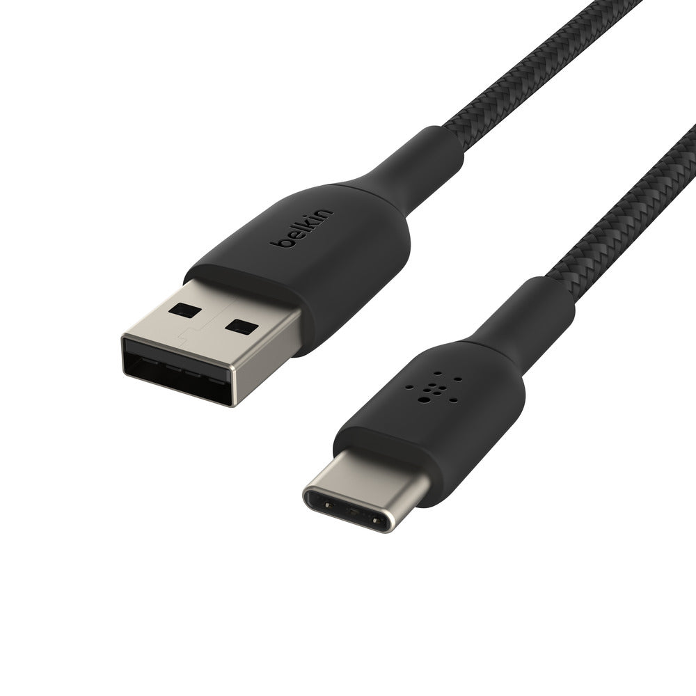 Belkin BoostCharge USB-A to USB-C Braided Cable  1m Black Universally compatible - Black