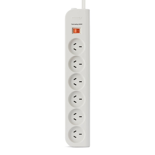 Belkin 6-Outlet Surge Board Universally compatible - White