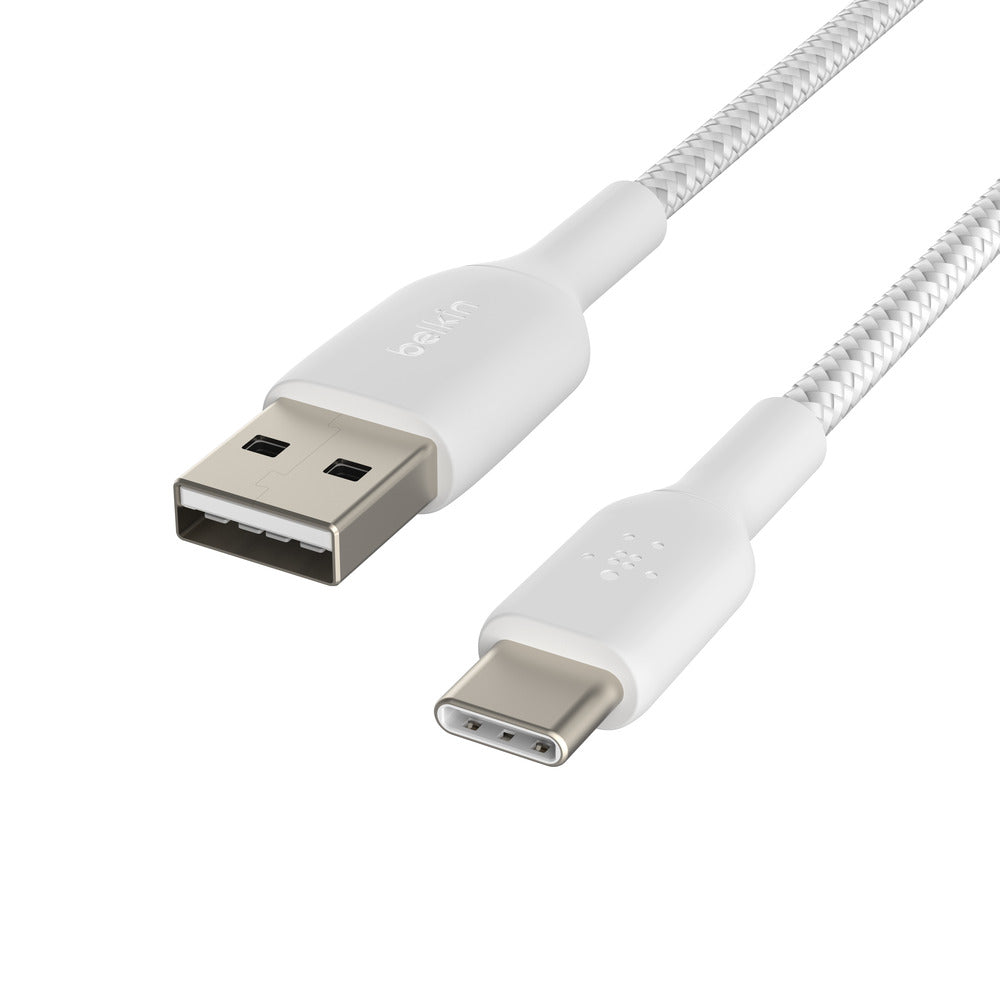 Belkin BoostCharge USB-A to USB-C Braided Cable  2m Universally compatible - White