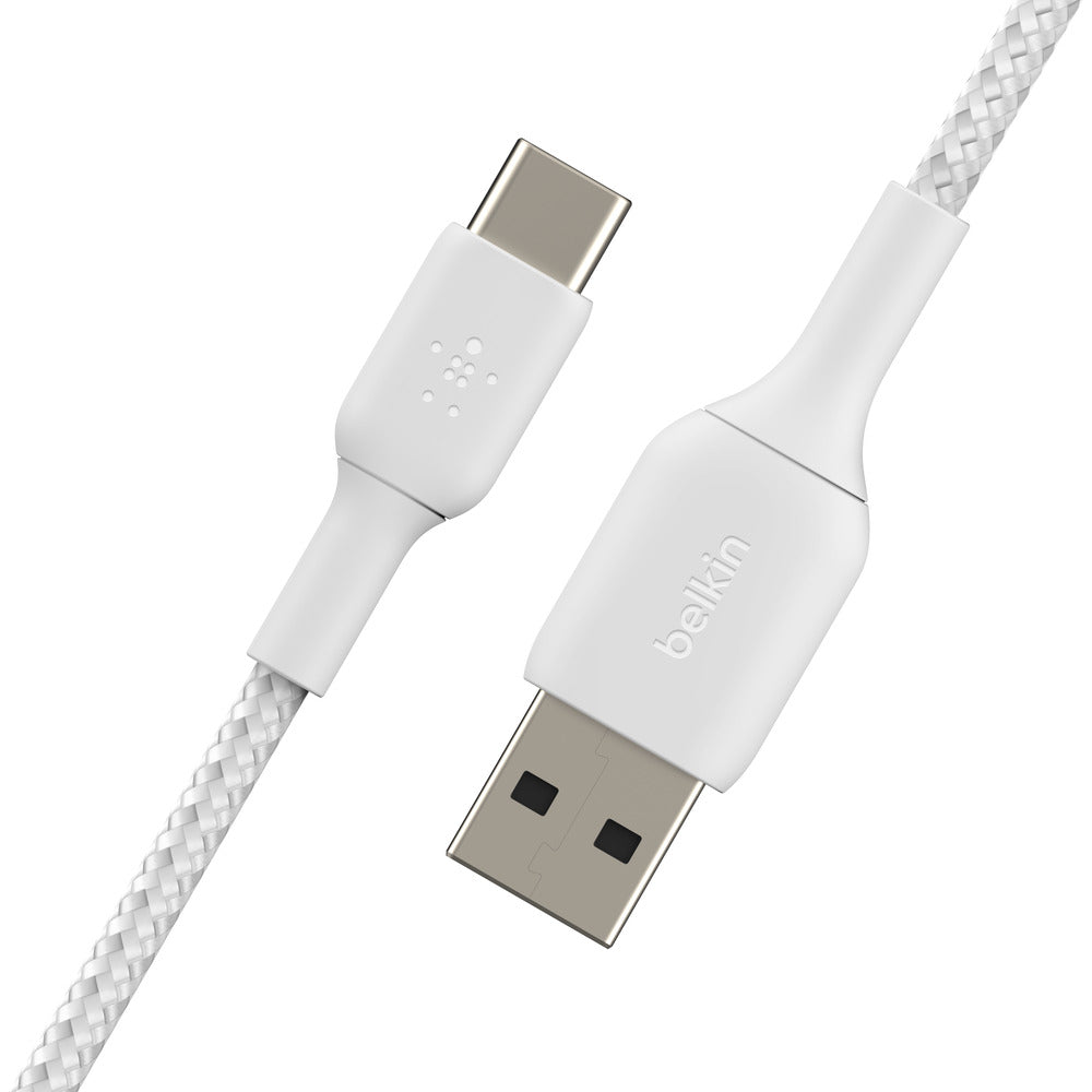 Belkin BoostCharge USB-A to USB-C Braided Cable  2m Universally compatible - White