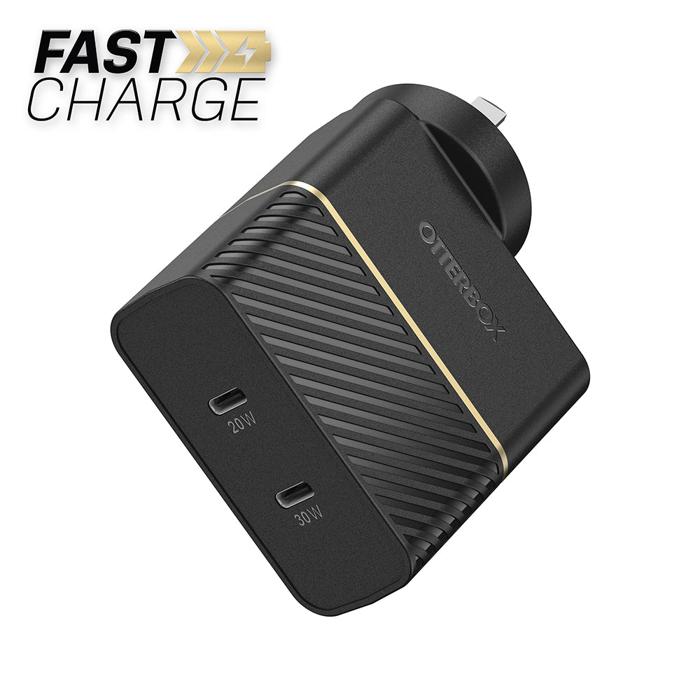 OtterBox USB-C Dual Port Wall Charger 50W Fast Charge