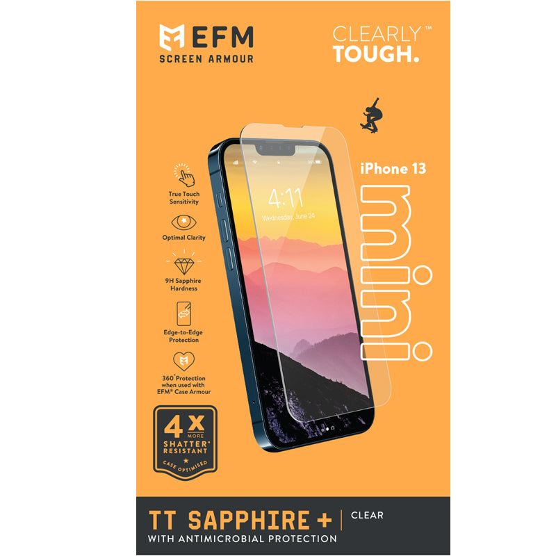 EFM TT Sapphire+ Screen Armour For iPhone 13 mini (5.4") - Clear