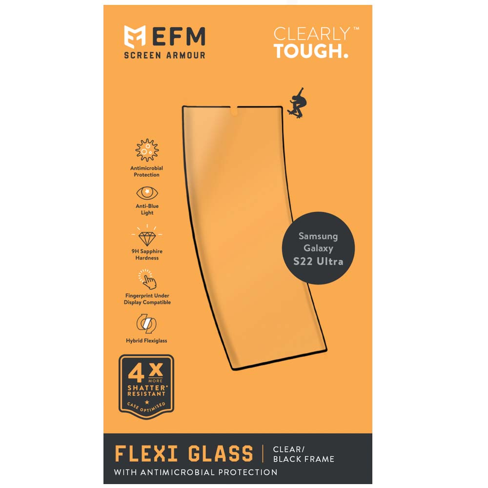 EFM FlexiGlass Screen Armour For Samsung Galaxy S22 Ultra (6.8)