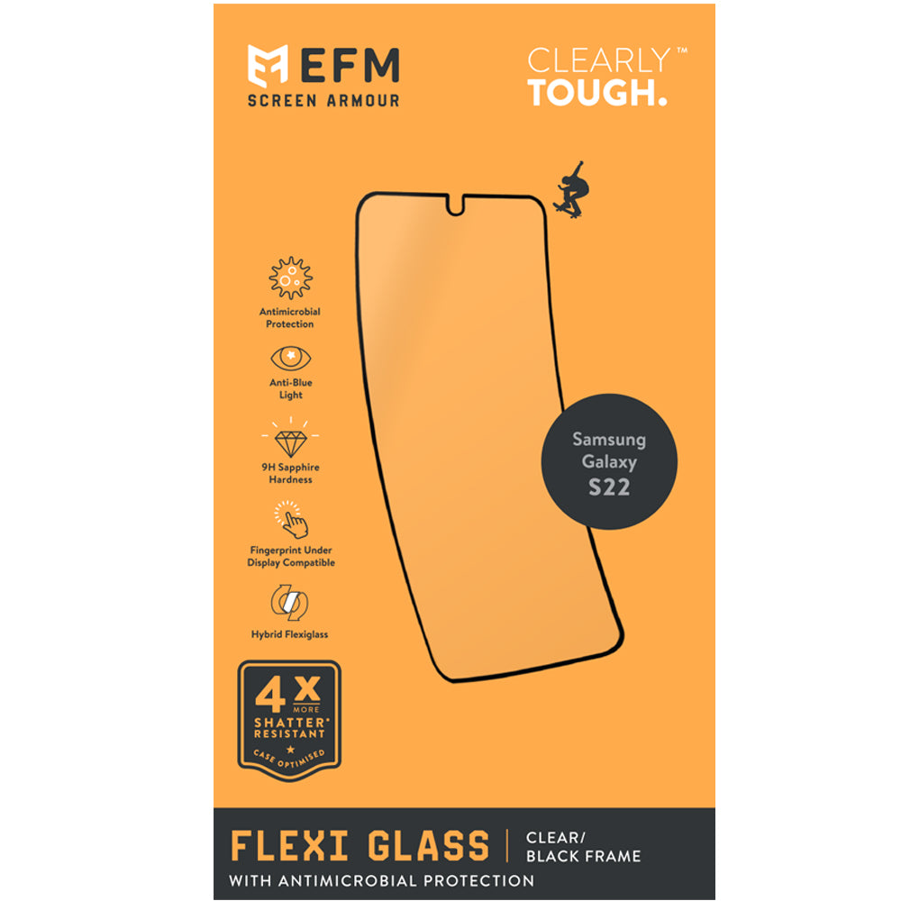 EFM FlexiGlass Screen Armour For Samsung Galaxy S22 (6.1) - Dual Install