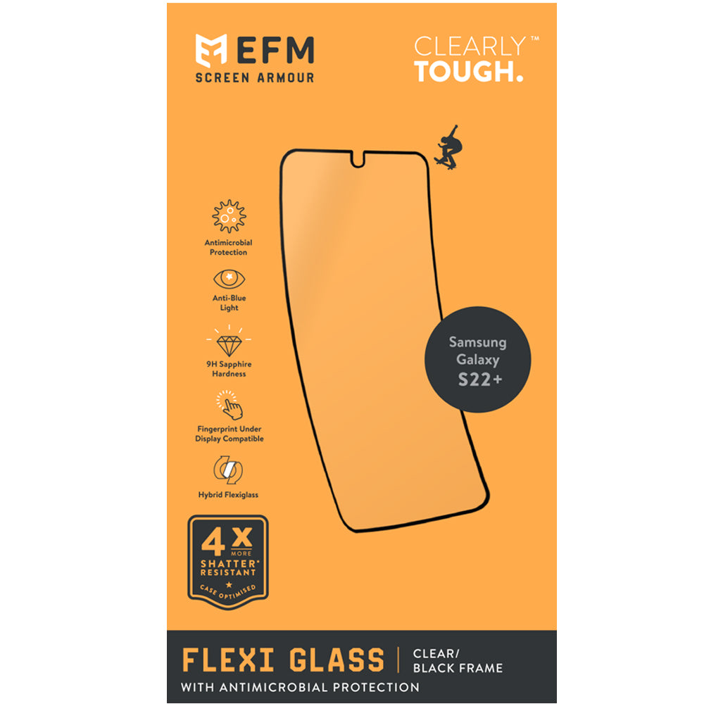 EFM FlexiGlass Screen Armour For Samsung Galaxy S22+ (6.6) - Dual Install