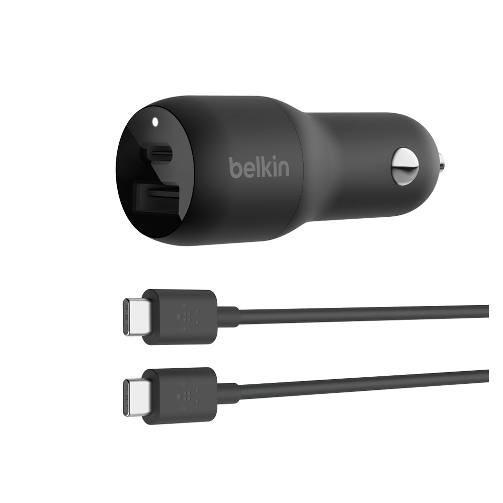 Belkin 37w Dual Car Charger USB-C & USB-A PPS