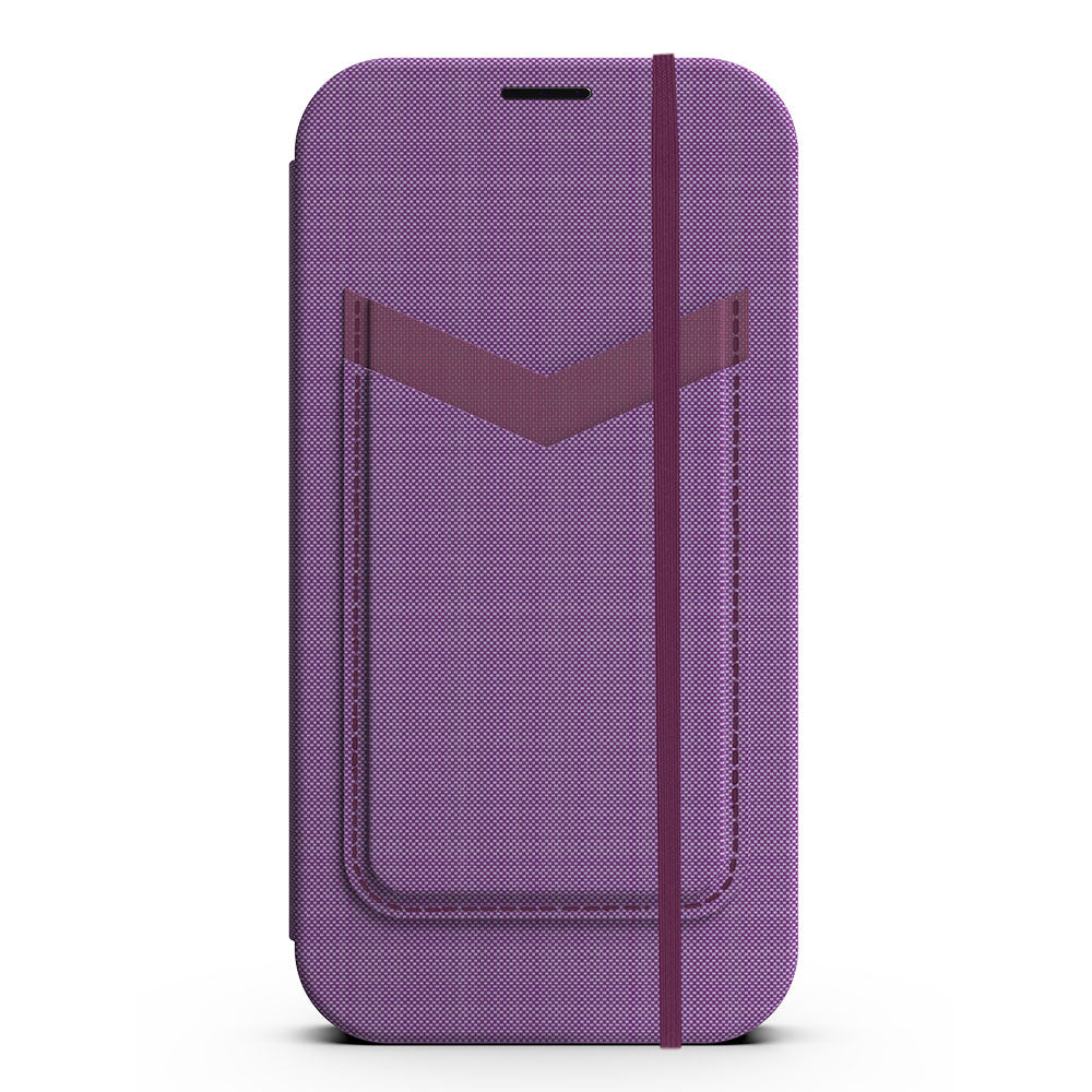 EFM Miami Leather Wallet Case Armour with D3O  For iPhone 13 (6.1") - Violet Hue