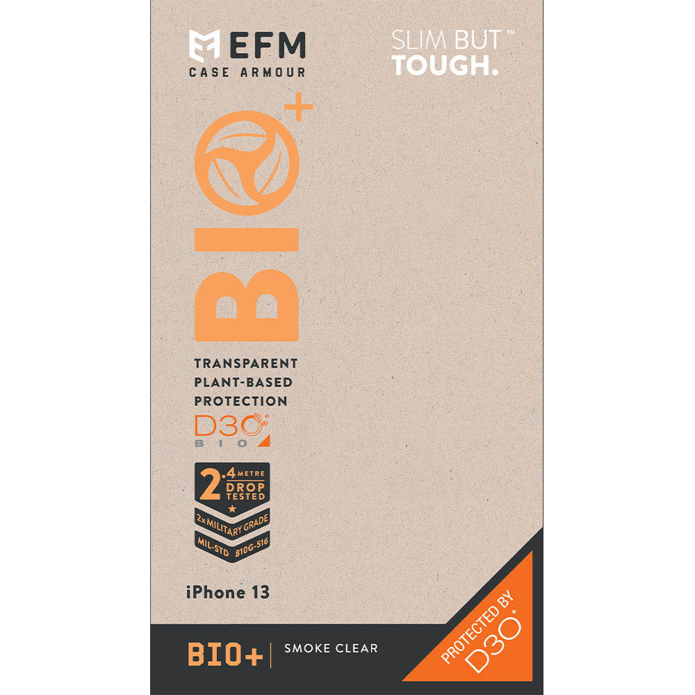 EFM Bio+ Case Armour with D3O Bio For iPhone 13 (6.1") - Smoke Clear