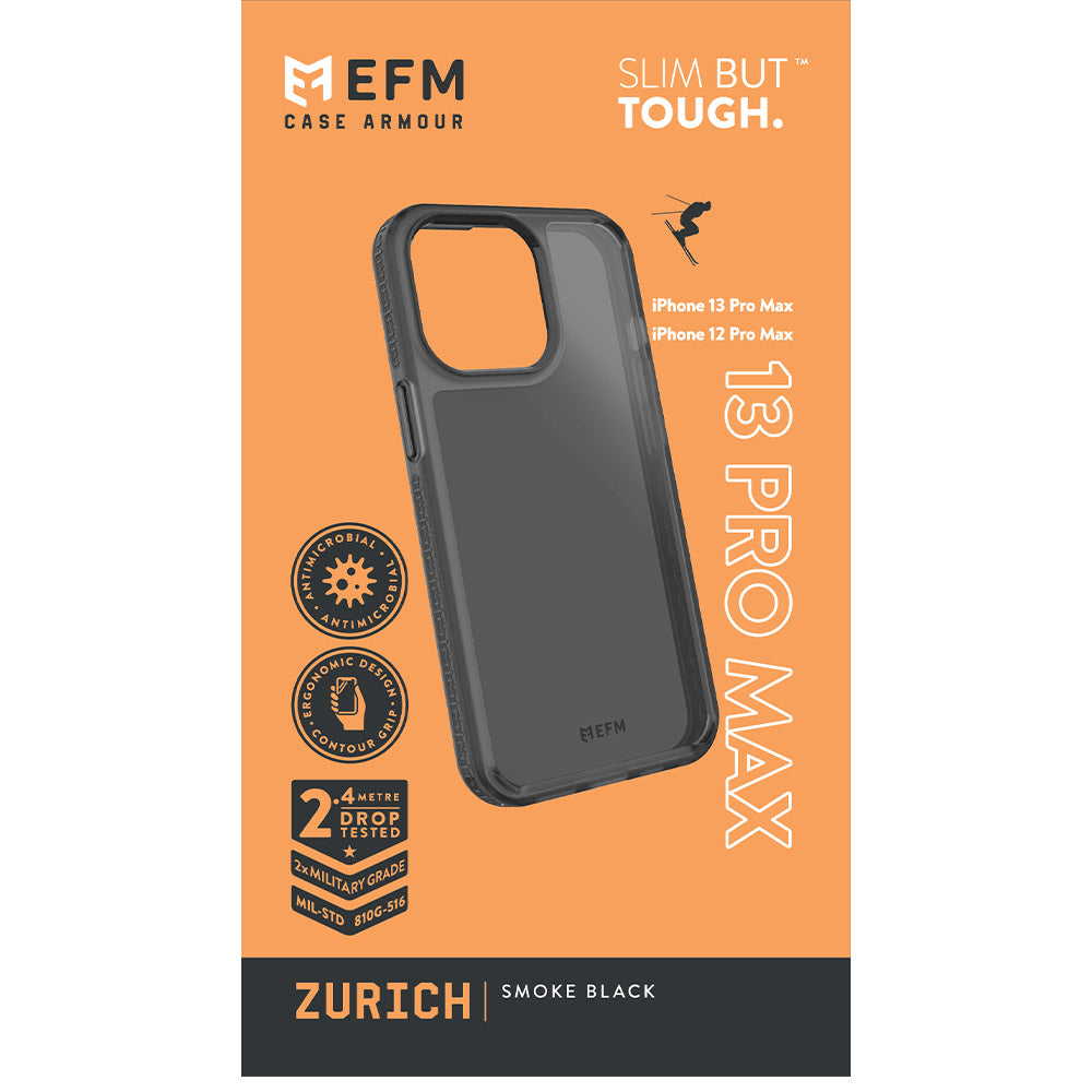 EFM Zurich  Case Armour For iPhone 13 Pro Max (6.7") - Smoke Black