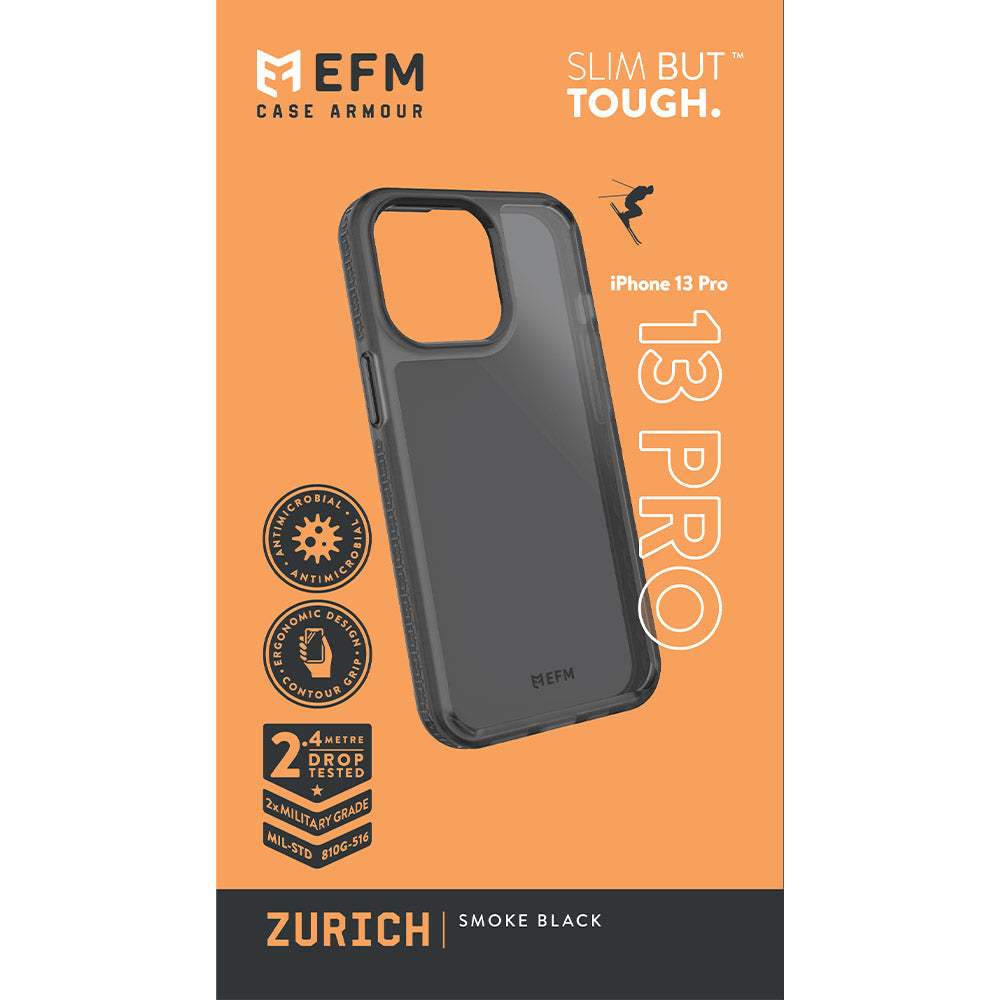 EFM Zurich  Case Armour For iPhone 13 Pro (6.1" Pro) - Smoke Black