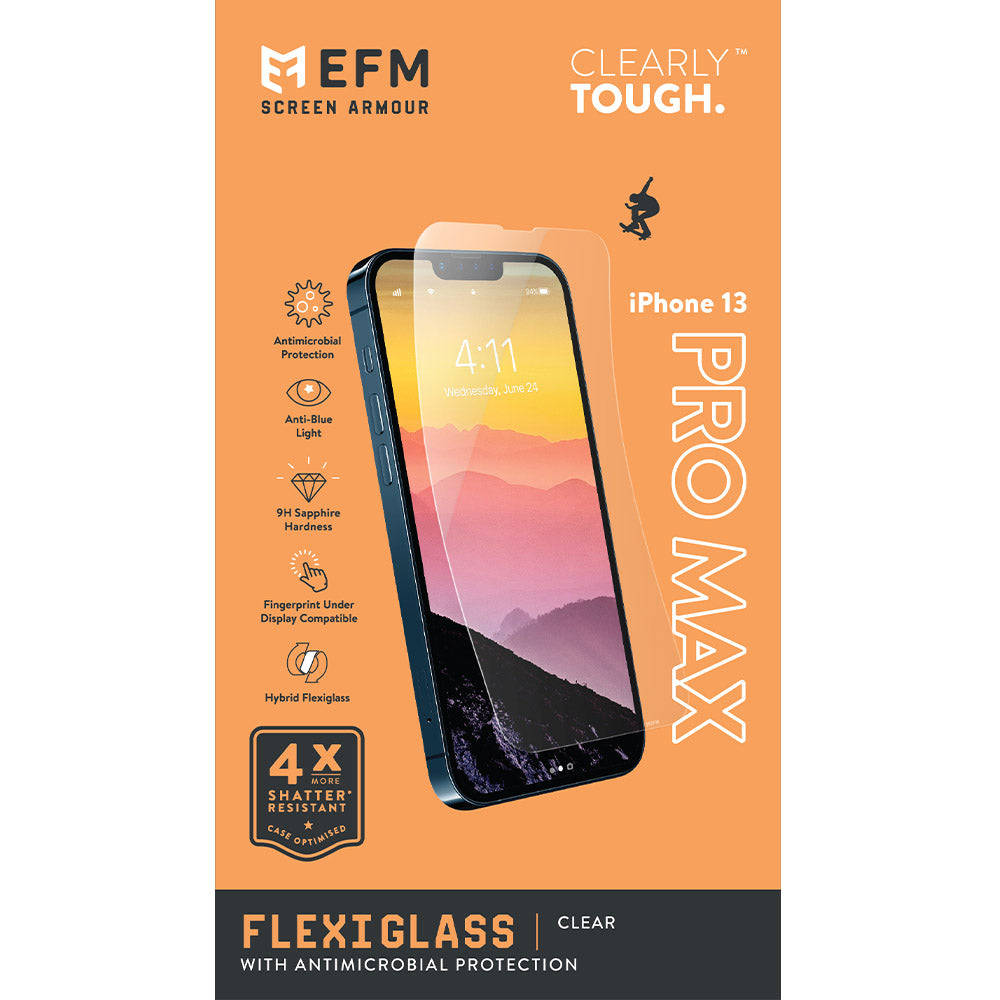 EFM FlexiGlass Screen Armour For iPhone 13 Pro Max (6.7")/iPhone 14 Plus (6.7")