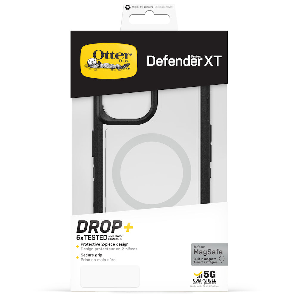 Otterbox Defender XT Clear MagSafe Case For iPhone 13 (6.1")/iPhone 14 (6.1") - Black Crystal