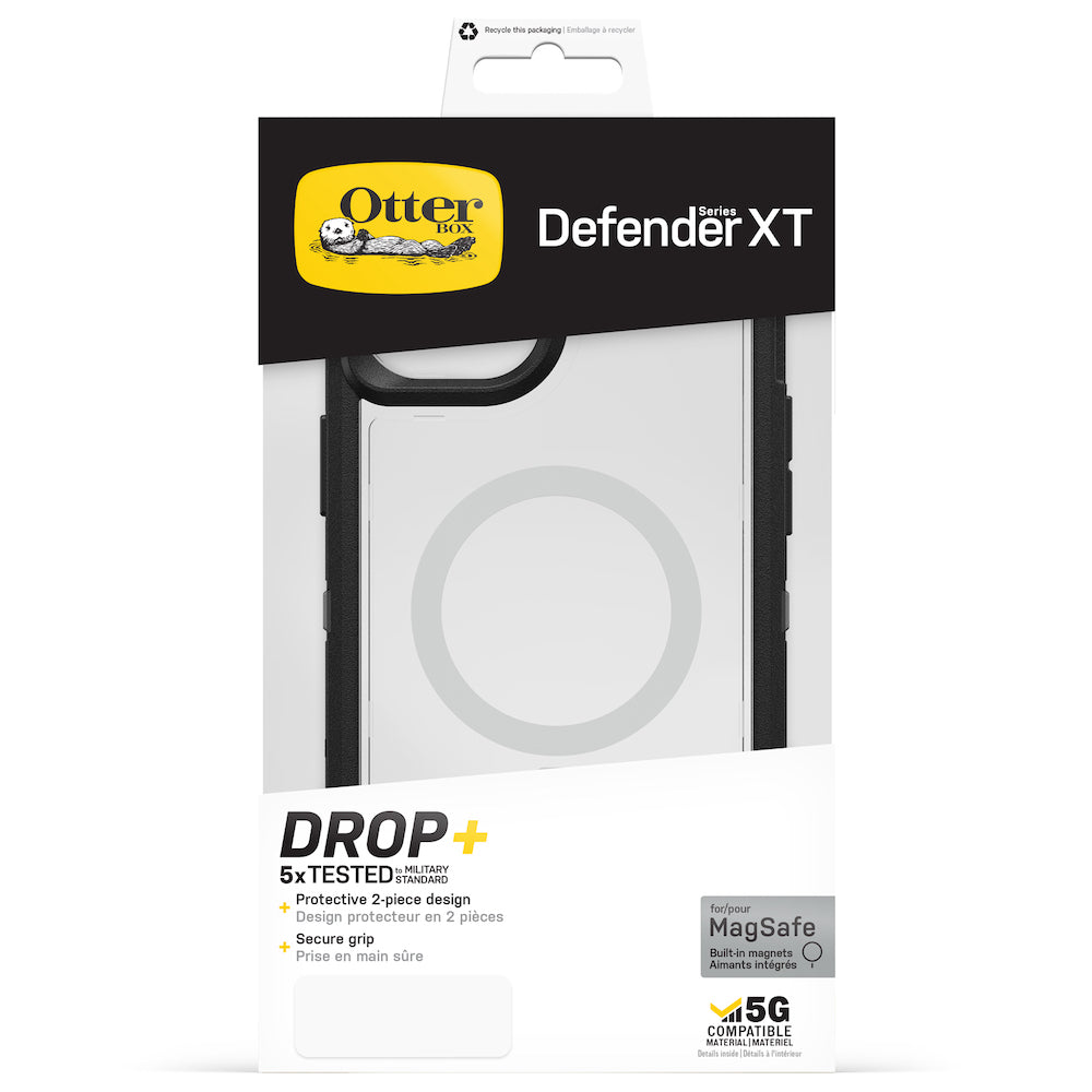 Otterbox Defender XT Clear MagSafe Case For iPhone 14 Plus (6.7") - Black Crystal