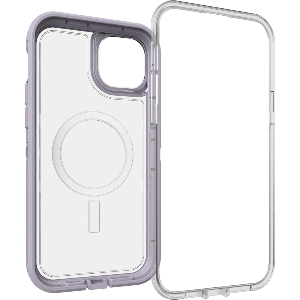 Otterbox Defender XT Clear MagSafe Case For iPhone 14 Plus (6.7") - Lavender Sky