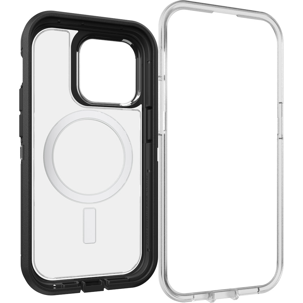 Otterbox Defender XT Clear MagSafe Case For iPhone 14 Pro (6.1") - Black Crystal