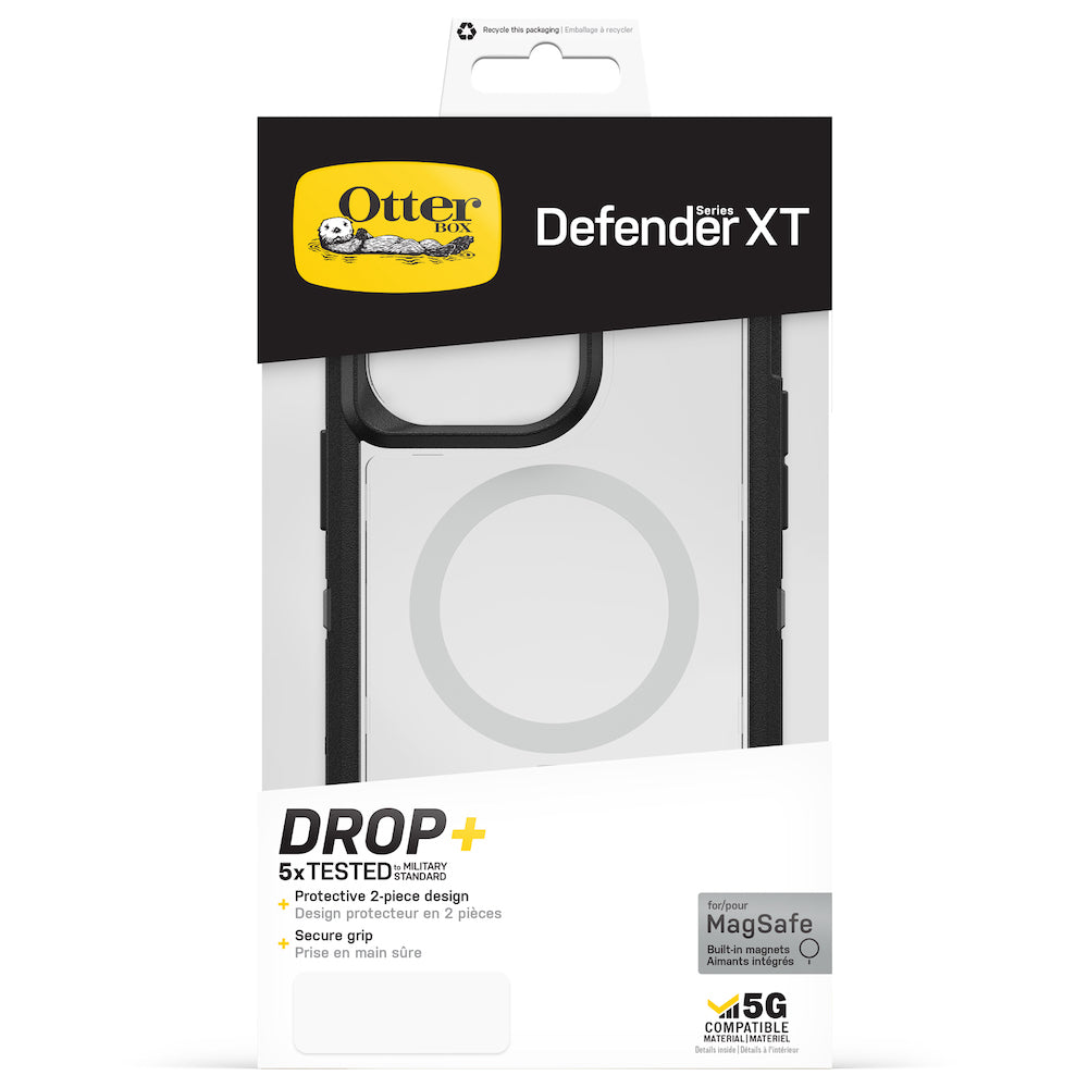 Otterbox Defender XT Clear MagSafe Case For iPhone 14 Pro Max (6.7") - Black Crystal