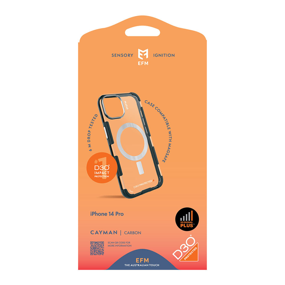 EFM Cayman Case Armour with D3O 5G Signal Plus For iPhone 13 (6.1")/iPhone 14 (6.1")