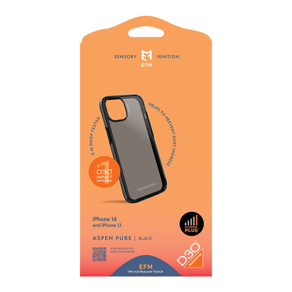 EFM Aspen Pure Case Armour with D3O Signal Plus For iPhone 13 (6.1")/iPhone 14 (6.1")