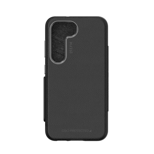 EFM Monaco Case Armour with ELeather and D3O 5G Signal Plus Technology For Samsung Galaxy S23 -  Black/Space Grey