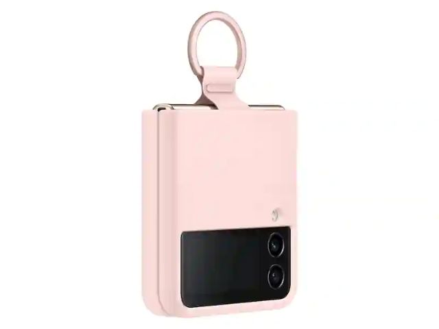 Samsung Flip 4 - Silicone Cover w/Ring - Pink